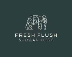 Geometric Animal Elephant logo design