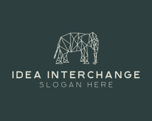 Geometric Animal Elephant logo design