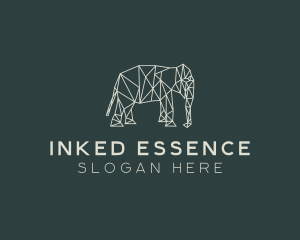 Geometric Animal Elephant logo design