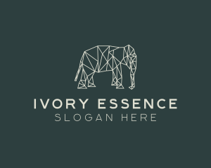 Geometric Animal Elephant logo design