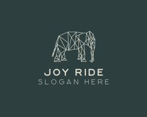 Geometric Animal Elephant logo design