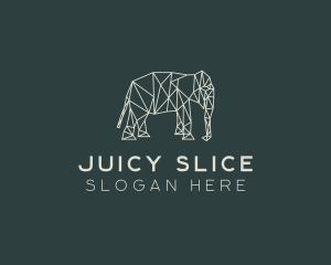 Geometric Animal Elephant logo design