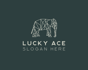 Geometric Animal Elephant logo design