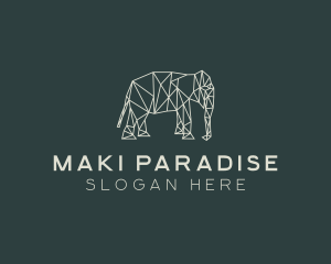 Geometric Animal Elephant logo design