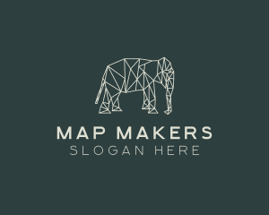 Geometric Animal Elephant logo design