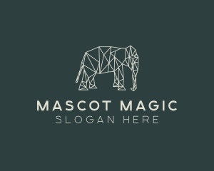 Geometric Animal Elephant logo design