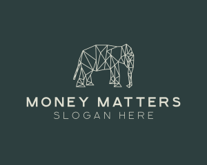 Geometric Animal Elephant logo design