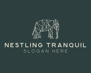 Geometric Animal Elephant logo design