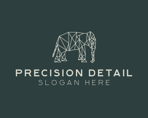 Geometric Animal Elephant logo design