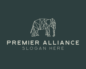 Geometric Animal Elephant logo design