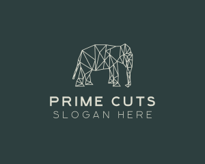 Geometric Animal Elephant logo design