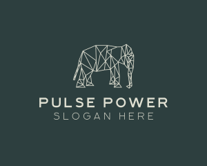 Geometric Animal Elephant logo design