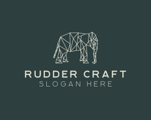 Geometric Animal Elephant logo design