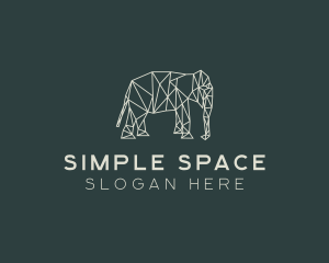 Geometric Animal Elephant logo design