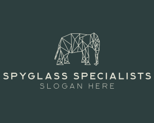 Geometric Animal Elephant logo design