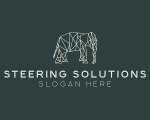 Geometric Animal Elephant logo design