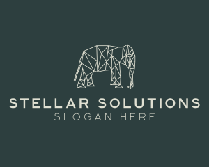 Geometric Animal Elephant logo design