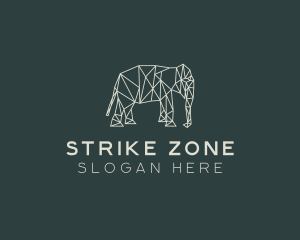 Geometric Animal Elephant logo design