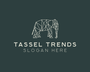 Geometric Animal Elephant logo design