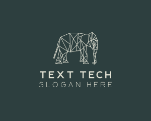 Geometric Animal Elephant logo design