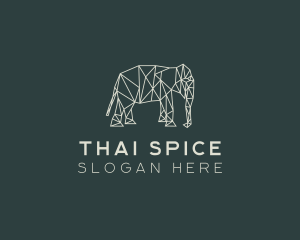 Geometric Animal Elephant logo design