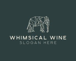 Geometric Animal Elephant logo design