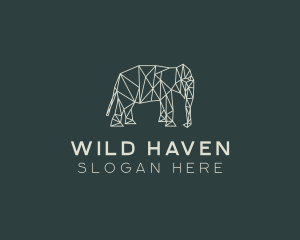 Geometric Animal Elephant logo design