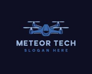 Quadcopter Drone Tech logo design