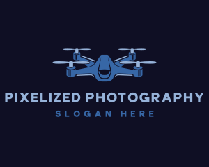 Quadcopter Drone Tech logo design