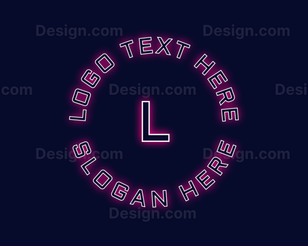 Neon Glow Lettermark Logo