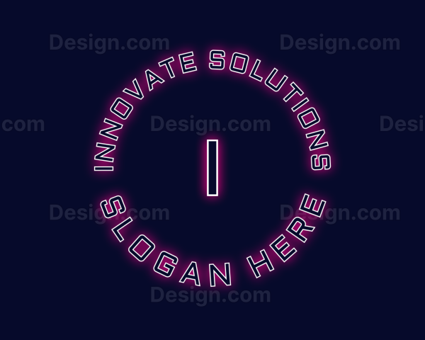 Neon Glow Lettermark Logo