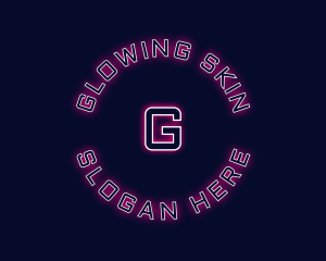 Neon Glow Lettermark logo design