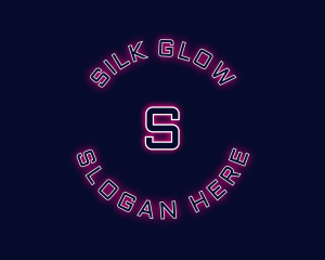 Neon Glow Lettermark logo design