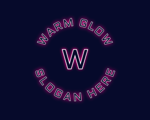 Neon Glow Lettermark logo design