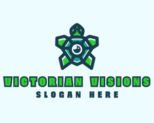 Turtle Video Camera Lens logo design