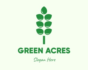 Green Agricultural Crops logo design