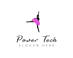 Ballerina Woman Performer Logo