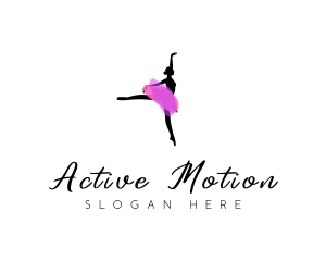 Ballerina Woman Performer logo design