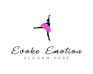 Ballerina Woman Performer logo design