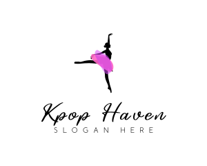 Ballerina Woman Performer logo design