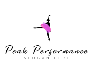 Ballerina Woman Performer logo design