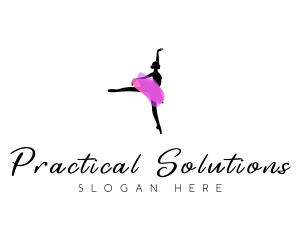 Ballerina Woman Performer logo design