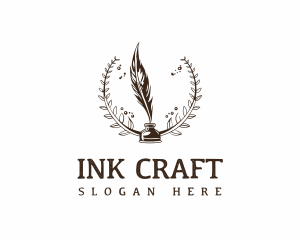 Vintage Quill Ink logo design