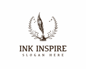 Vintage Quill Ink logo design