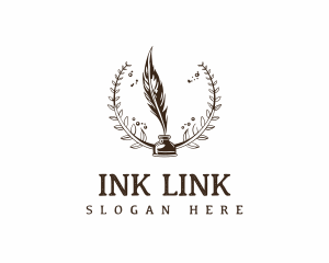 Vintage Quill Ink logo design