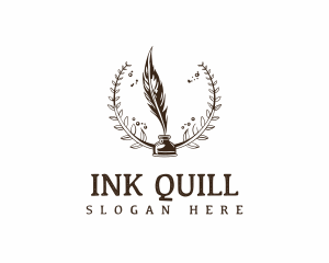 Vintage Quill Ink logo design