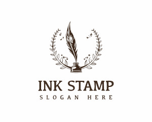 Vintage Quill Ink logo design