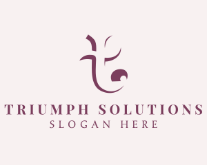 Purple Business Letter T logo design