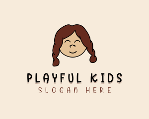 Happy Kid Girl  logo design