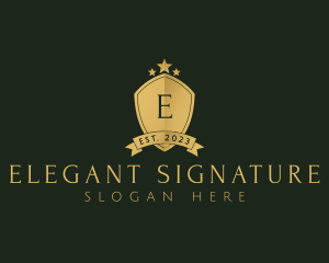 Elegant Shield Star logo design